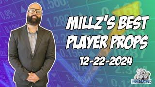 Best Player Prop Bets Tonight 12/22/2024 | Millz Shop the Props | PickDawgz Prop Betting | NFL Prop