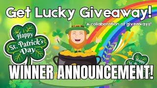 GET LUCKY GIVEAWAY WINNER ANNOUNCEMENT #giveawaywinner #giveaway  March 17 2025