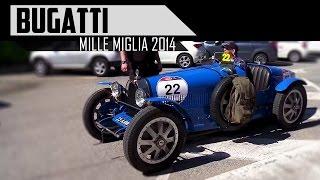 BUGATTI - Mille Miglia 2014 - T23 - T35A - T13 Brescia Corsa - T37 - T57 | Engine sound | SCC TV