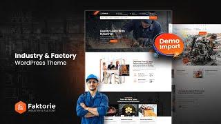 Faktorie - Industry & Factory WordPress Theme [One Click Demo Import]