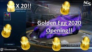 x20 Golden Egg '20 Crate Opening!! [Rocket League]