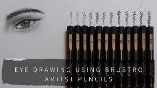 Eye drawing using Brustro Artist's Pencils | Siddhant's Artwork