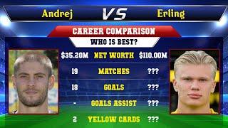 Andrej Kramaric VS Erling Haaland Football Stats