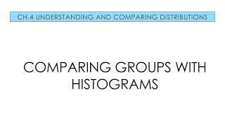 Applied Stats 4.1 Comparing Groups with Histograms