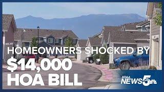 Colorado Springs homeowners shocked by a $14,000 bill from their HOA