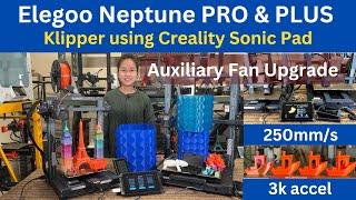 Elegoo Neptune 3 Pro & Plus: 250mm/s high speed printing, stock Marlin VS Creality Sonic pad Klipper