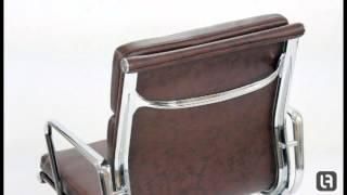 EA217 Eames Style Soft Pad Vintage Brown Office Chair