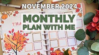 Using my November Monthly Spread for Gratitude! Plus Some Chat! Classic Happy Planner Plan With Me