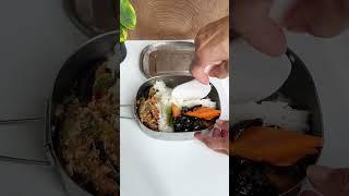 广东奶奶给孙女做的上班便当香喷喷肉末茄子 肉末茄子荷塘月色手撕鸡 今天都是我爱吃的肉末茄子太下饭啦 #奶奶的爱 #家常菜 #美食小宇宙 #上班便当 #爱心便当