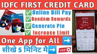 IDFC FIRST Credit Card App | How to Manage IDFC First Credit Card from Mobile App | IDFC Mobile App