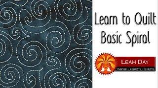 Basic Spiral Beginner Free Motion Quilting Design Tutorial