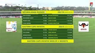 CSA One-Day Cup - Division 2 | Eastern Cape Iinyathi vs Mpumalanga Rhinos