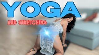 [4K] Daily Yoga And Stretching | Transparent Clothes