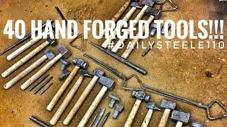 MAKING 40 HAND FORGED BLACKSMITHING TOOLS