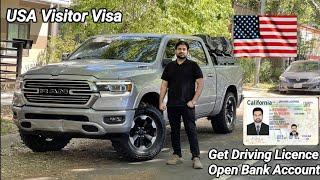 How To Get Driving Licence In USA On B1 B2 Tourist Visa | open bank account in USA On Tourist Visa