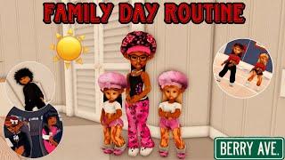 FAMILY DAY ROUTINE *Work, Cheer Practice, Friends* STRESSFUL| Berry Ave  Family Roleplay #berryave