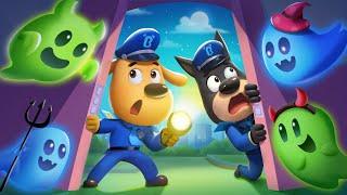 Strange Sound on Halloween  | Safety Tips | Sheriff Labrador | Kids Cartoons | BabyBus TV