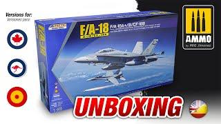 Kinetic's F/A-18 scale 1/48 Unboxing - Revisión del F/A-18 a escala 1/48 de Kinetic