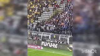 Schalke 04 fans/ultras entering away sector in match against Borussia Dortmund