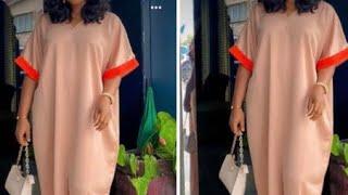 How To Cut and Sew Trendy Lovely Kaftan Gown ||LatestDesign||Diy