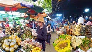 Cambodian Countryside Street Food & Market Food In Phnom Penh - Grilled Food & More