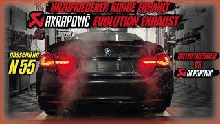 Mitbewerber VS AKRAPOVIC EVOLUTION Edelstahl Abgasanlage passend für BMW F33 #435i #N55