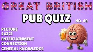 Great British Pub Quiz: Picture Round, 54321, Entertainment, Connection & General Knowledge #49