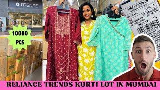 RELIANCE TRENDS KURTIS LOT. FULL STOCK IN MUMBAI .BRAND SURPLUS WHOLESALER @kritikacreationmumbai