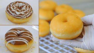 دونات خفيفه وهشه ولذييذه باسهل طريقه ومكونات بسيطه بدون فرد ولاقطاعه Donuts