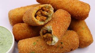 Chicken Tikka Roll,Chicken Bread Roll Recipe(Ramadan Special Recipe )By Recipe of the world