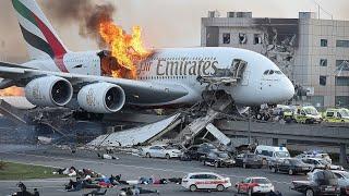 Emergency Landing Crash in Building | Mid Air Collision | Emirates A380 ( P2 )