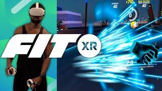 Exhausting VR Workout!! - FitXR: Review + Gameplay | 600 Calories Just Like That