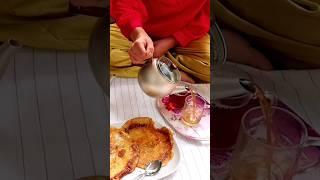 A strong snack with eggs, flour and.میان وعده مقوی با تخم مرغ آردو..... #مزرعه #خاگینهshorts#asmr