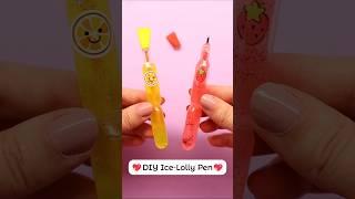 DIY Ice Lolly Pen / Cute DIY Craft / Mini Paper Stationery #diy #art #papercraft