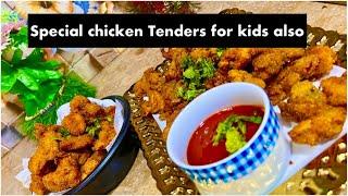 KFC style extra crispy chicken strips or tenders recipe in Urdu Hindi - CCK