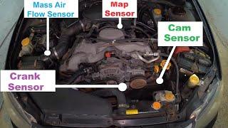 Where every sensor is located on a Subaru Boxer Engine | Subaru Engine Sensors