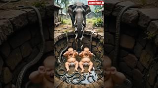 You Won’t Believe What Came Out of the Elephant  Mouth millions of snakes #shorts