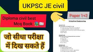 UKPSC JE civil best book |diploma in civil engineering|@uceacademy5587