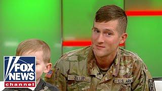 Christmas Magic: Army dad surprises son at school