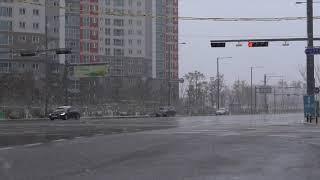 Snowy Road With Cars Free HD Stock Footage (brollstock.com)