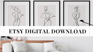 ETSY DIGITAL DOWNLOADS- REVIEW & HOW TO PRINT