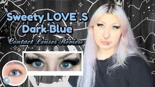 Sweety LOVE S Dark Blue 🪼🩵Contact Lenses Review