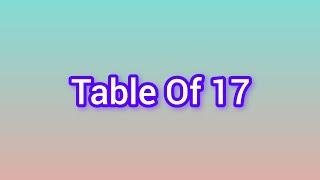 Easy Trick to Learn Table of 17 | 17 Table trick | Multiplication Table of 17 #short #table  #maths