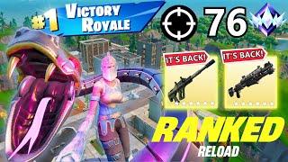 *MYTHIC AUG* RANKED OG Fortnite Reload | High Kill Gameplay | Keyboard And Mouse | 76 Kills