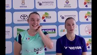 "Gold was the Goal"  - Europeaen Junior Champions Elsa Jacob / Camille Pognante