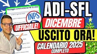 UfficialeASSEGNO DI INCLUSIONE SFL AUUUSCITE TUTTE LE DATE!Pagamenti INPS Dicembre