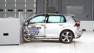 2015 Volkswagen GTI driver-side small overlap IIHS crash test