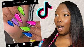 Comic Book Nails??? Trying TikTok Nail Art