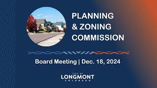 Planning and Zoning Commission 12/18/2024