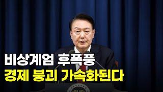 초유의 비상계엄 사태, 한국 경제 파장은? 내수 수출 붕괴로 부동산 시장 붕괴 가속화....